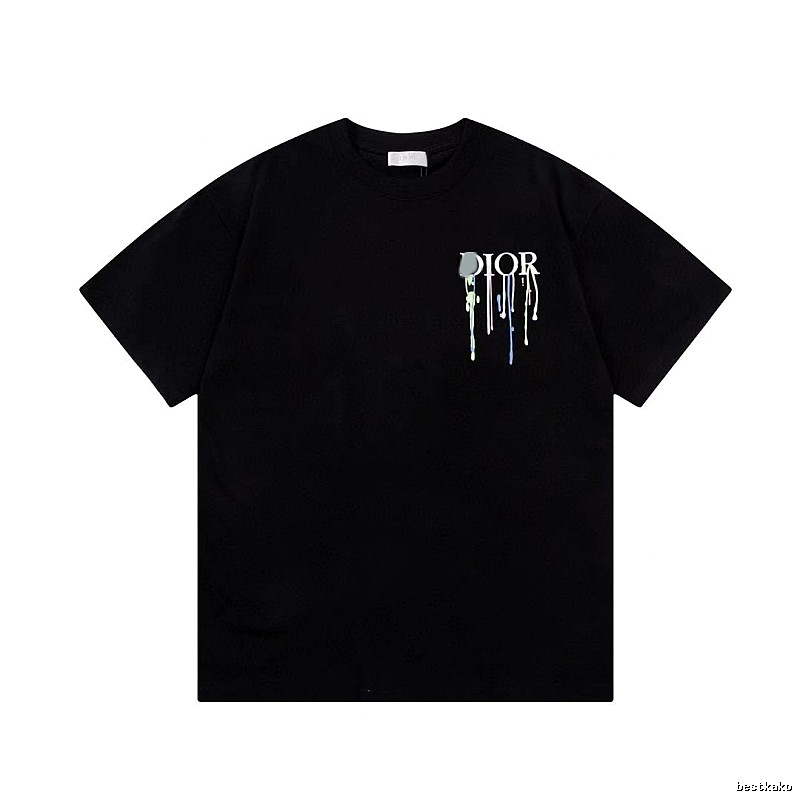 Dior Graffiti Trend Style Black Short-sleeve T-shirt