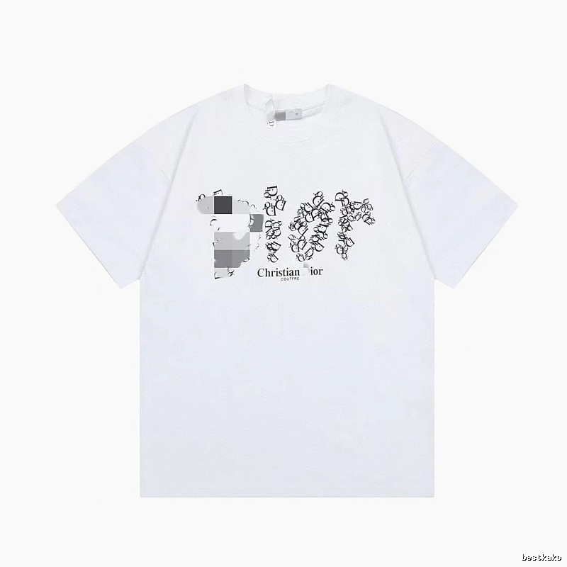 Dior Monogram All-Over Printed Trendy White T-Shirt