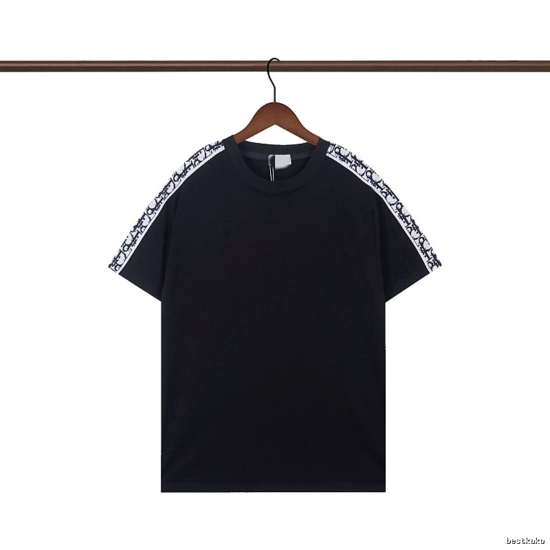 Dior Monogram Webbing Cool Street Style Black T-Shirt