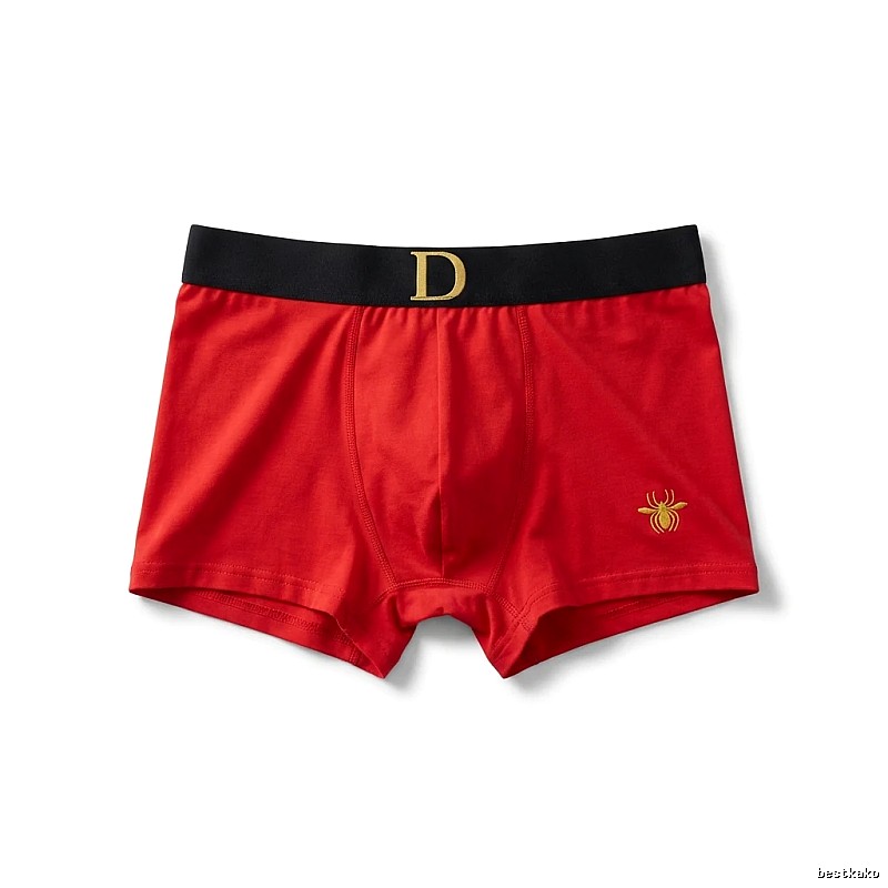 Dior red trendy brand boxer shorts.