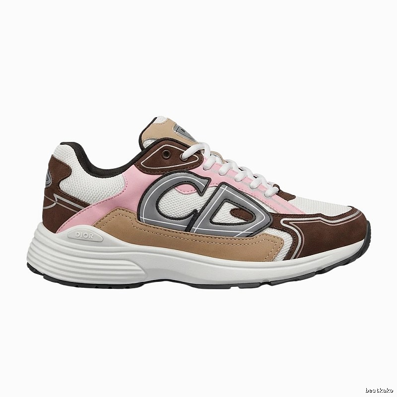 Dior retro-style pink-brown sports shoes
