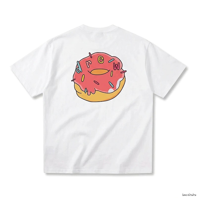 DREW Donut Cartoon White T-shirt