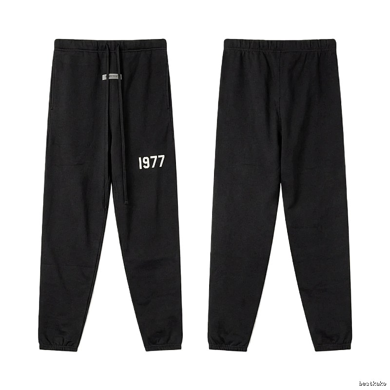 ESSENTIALS 1977 Minimalist Style Black Pants
