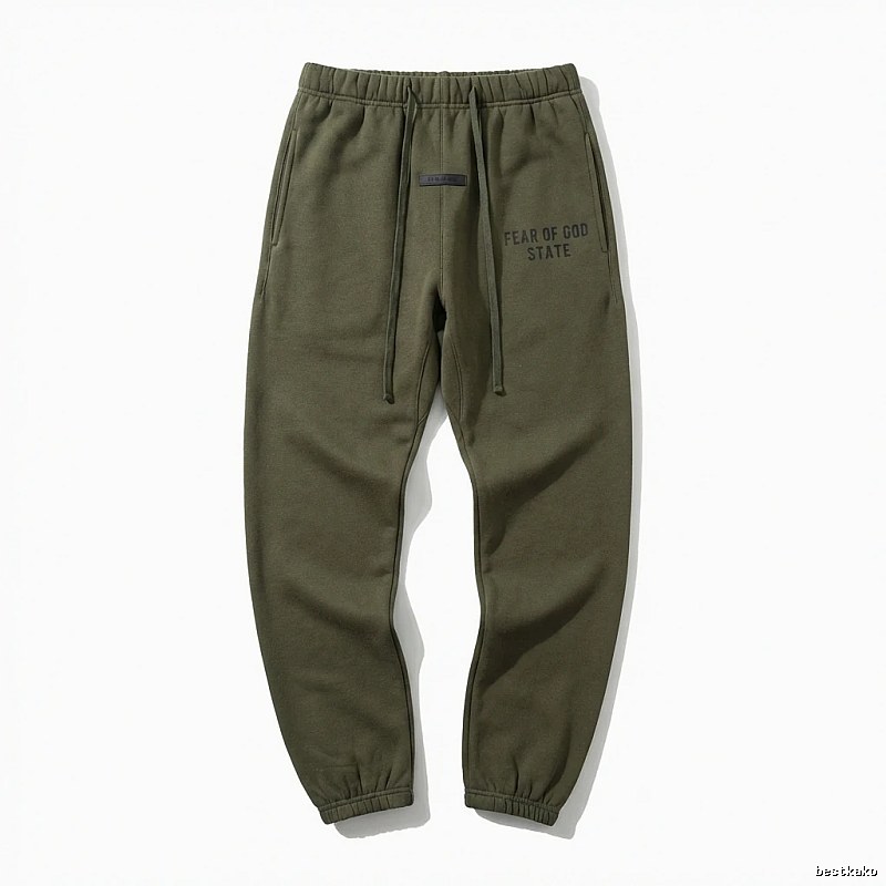 ESSENTIALS casual style olive green sweatpants