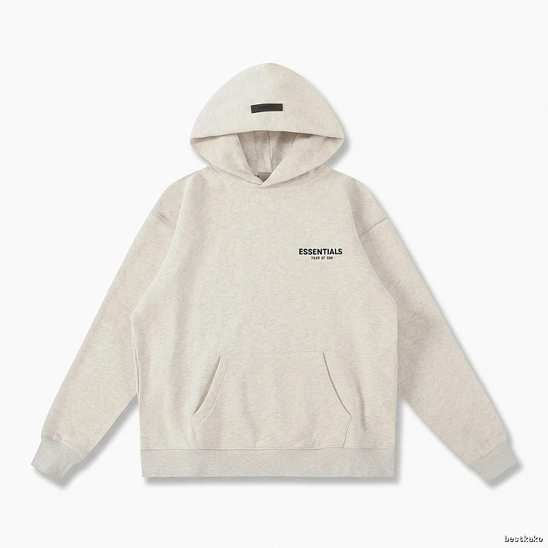 ESSENTIALS minimalist light beige hoodie