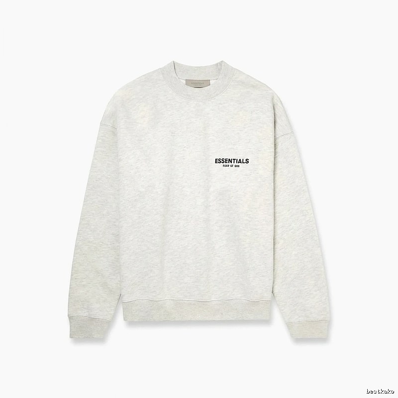 ESSENTIALS minimalist light gray sweatshirt