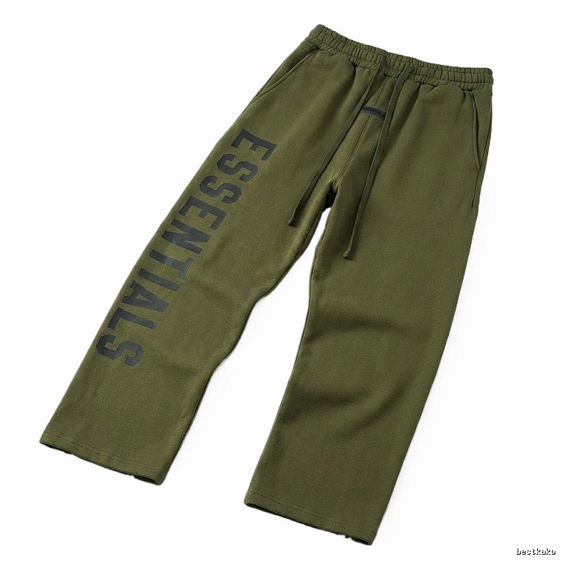 ESSENTIALS Minimalist Style Army Green Pants