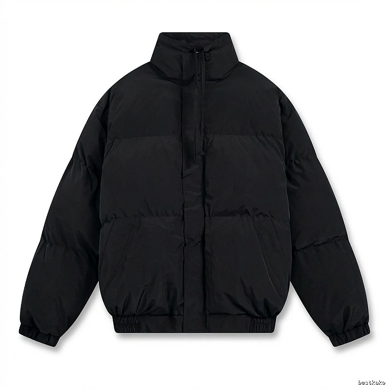 ESSENTIALS minimalist style black cotton-padded jacket