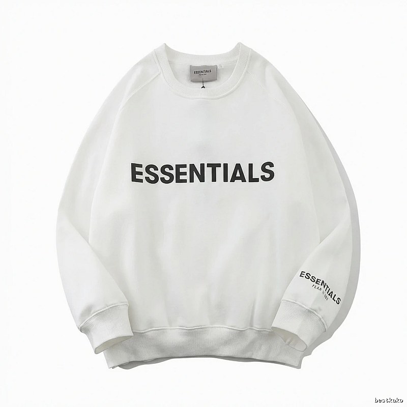 ESSENTIALS Simple Style White Sweatshirt