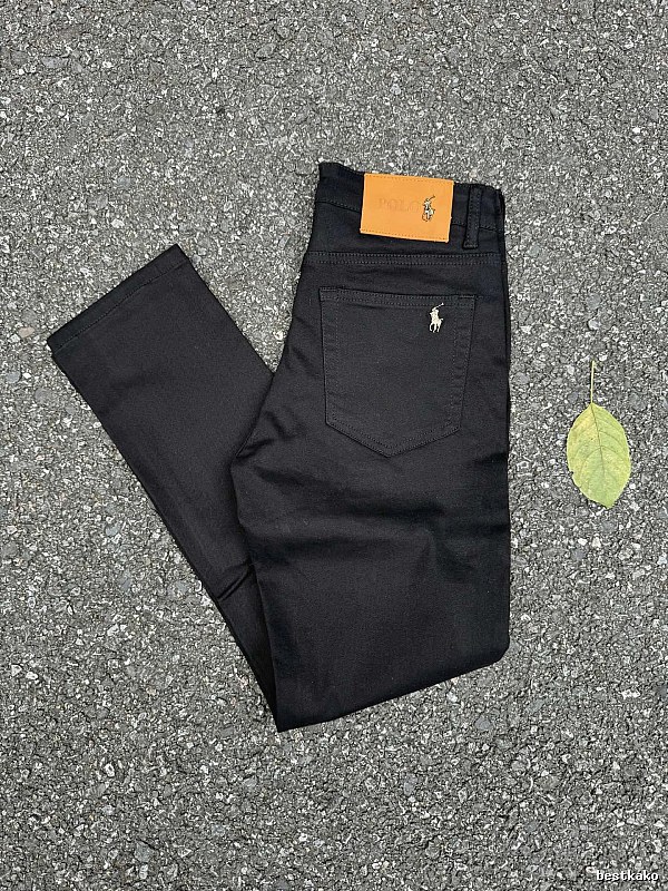 Evisu Black Slim Logo Pants Modern Edit