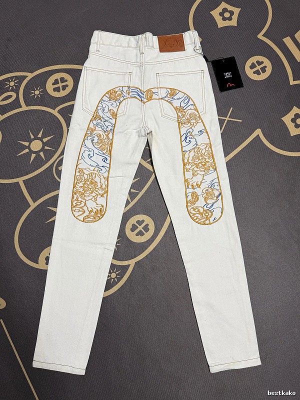 Evisu Ornate Graphic Jeans Style Edit in White