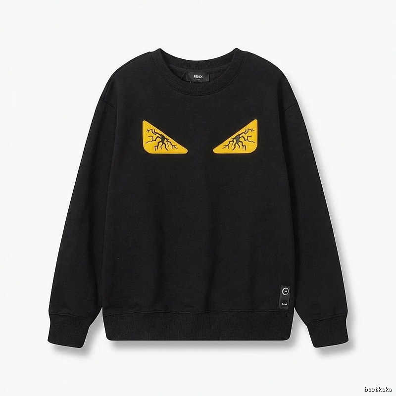Fendi Monster Trendy Cool Black Sweatshirt