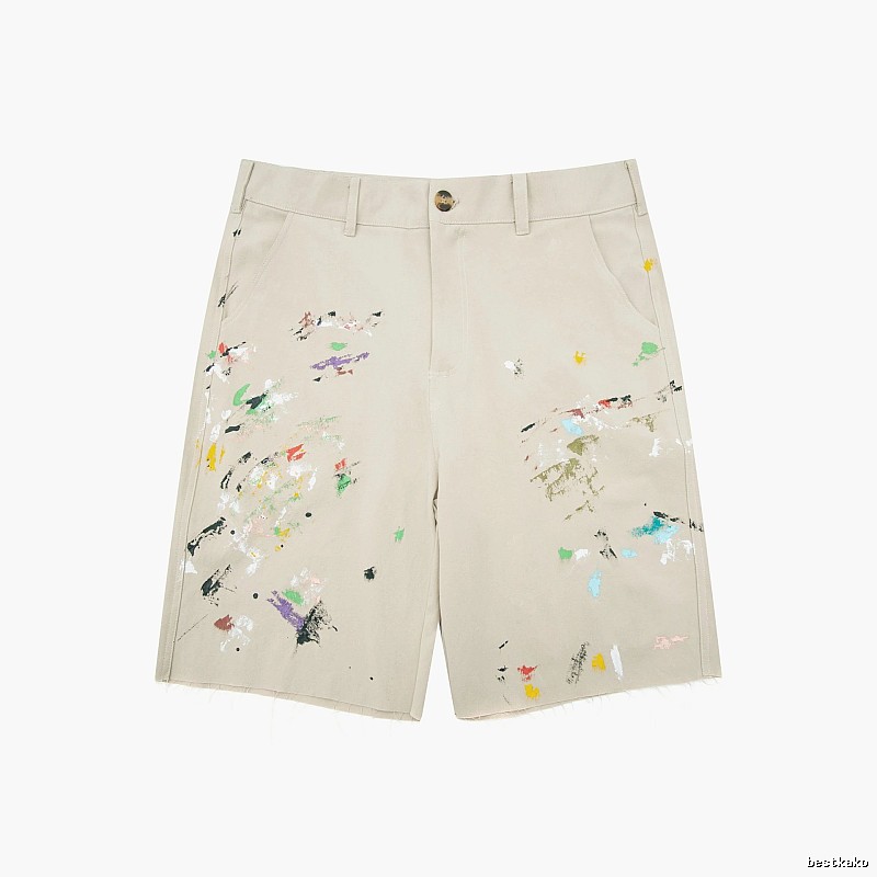 Gallery Dept Graffiti Style Beige Shorts