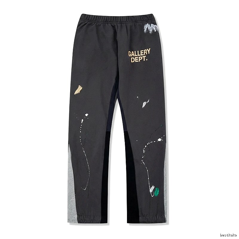 Gallery Dept Graffiti Style Black and Grey Sweatpants