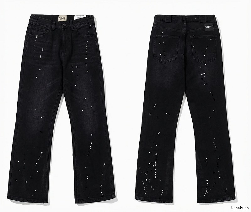 Gallery Dept Splatter-paint Style Black Jeans