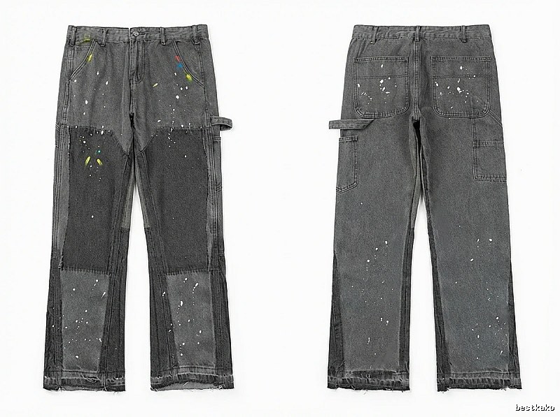 Gallery Dept. Stitched Graffiti Style Grey Pants