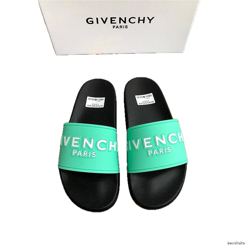 Givenchy Paris Streetwear Brand Mint Green Slides