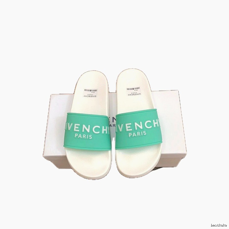 Givenchy Trendy Letter Mint Green Slides