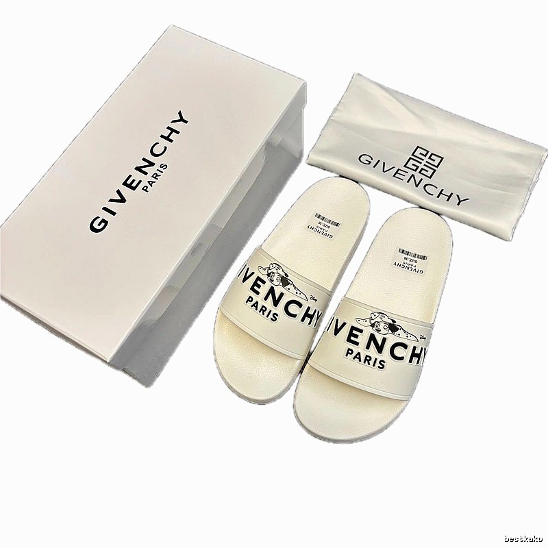 Givenchy x Disney Co-branded Trendy White Slide Sandals
