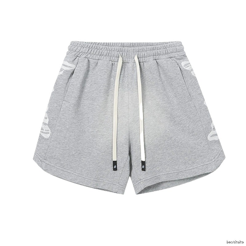 Godspeed Print Street Style Light Gray Casual Shorts