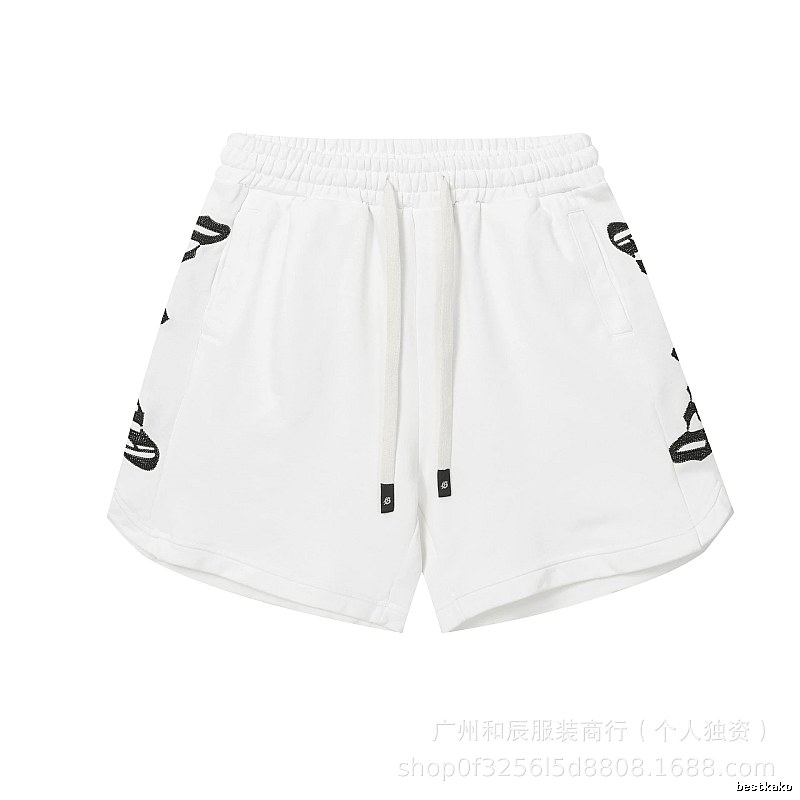 Godspeed Rhinestone Street Style White Shorts