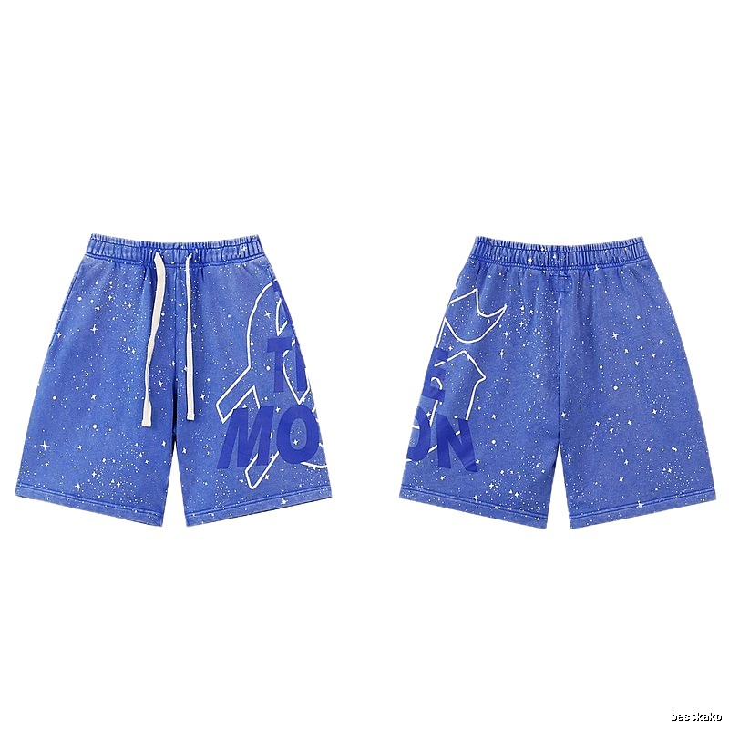 Godspeed Starry Sky Street Style Blue Shorts