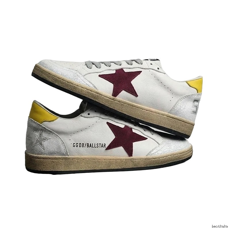 Golden Goose Ballstar retro-style white shoes