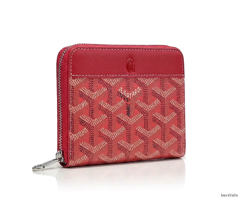 Goyard classic printed style red wallet
