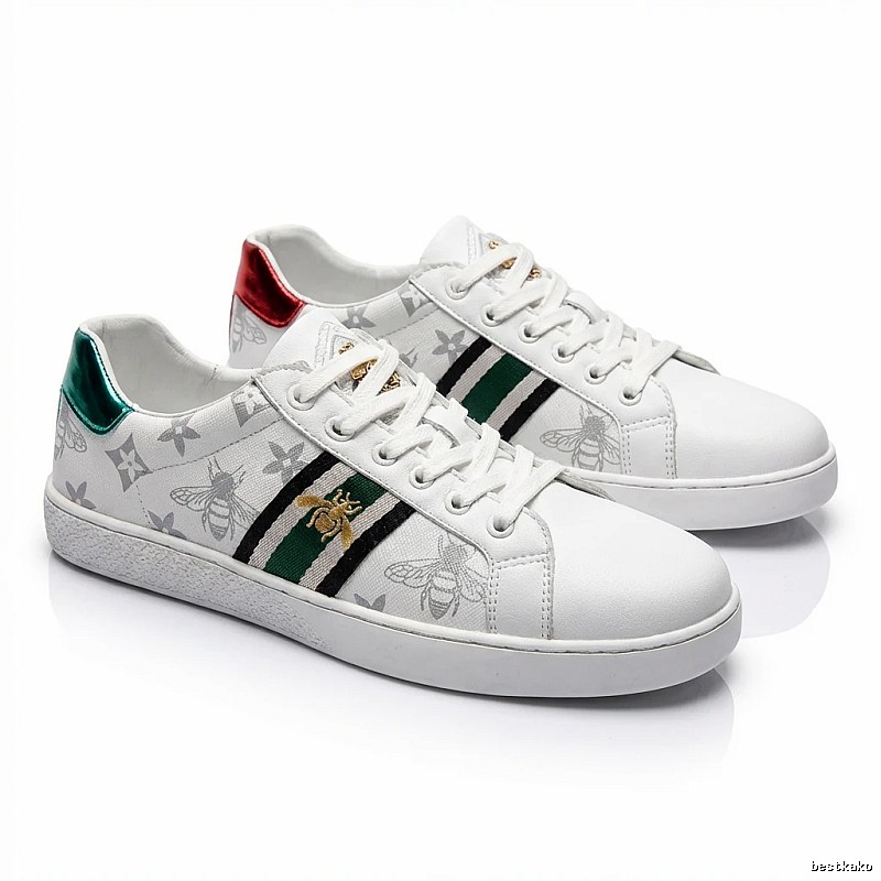 Gucci Bee Series Retro Style White Shoes