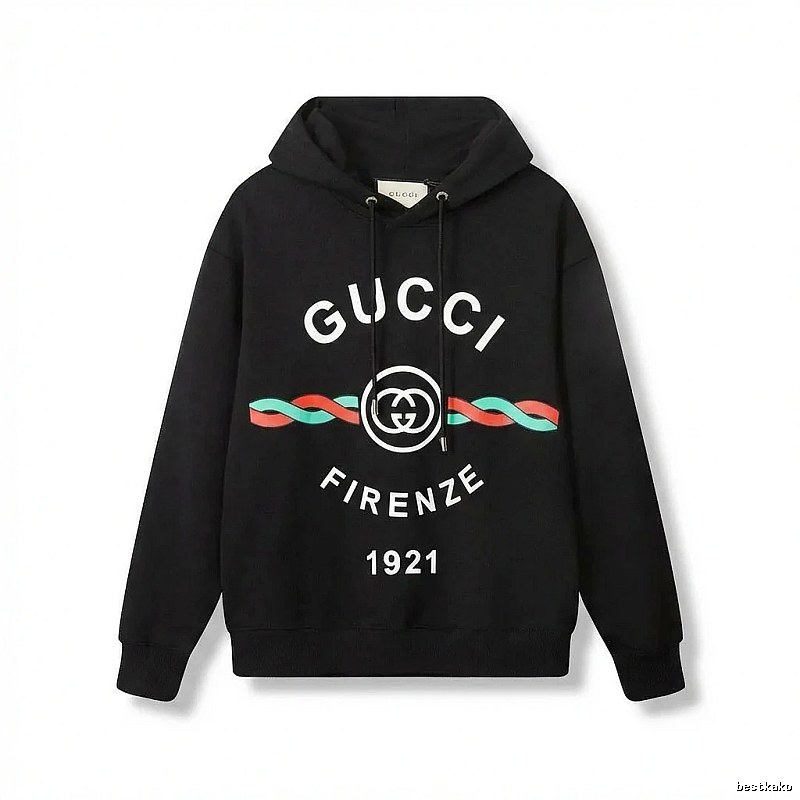Gucci retro-style black hoodie