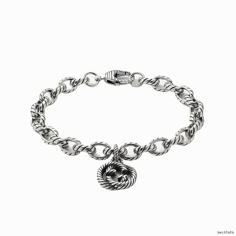 Gucci retro-style silver bracelet