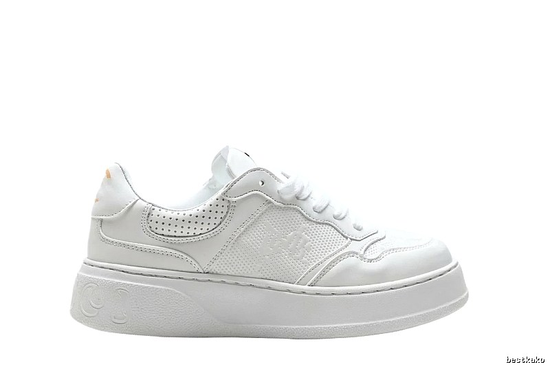 Gucci retro-style white canvas shoes