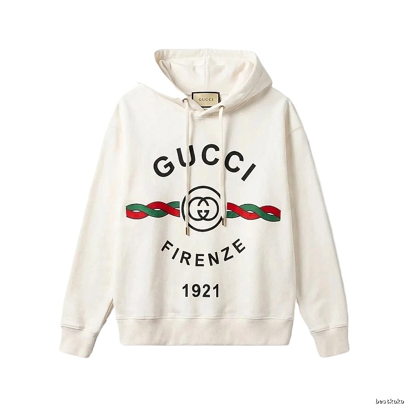 Gucci retro-style white hoodie