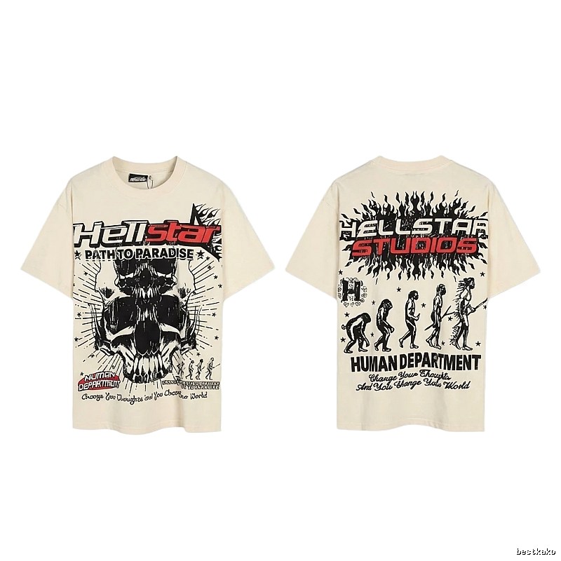 Hellstar Skull Print Trendy Brand T-shirt