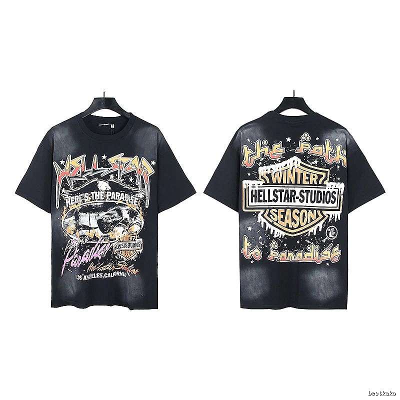 Hellstar Winter Collection Vintage Style Black T-Shirt