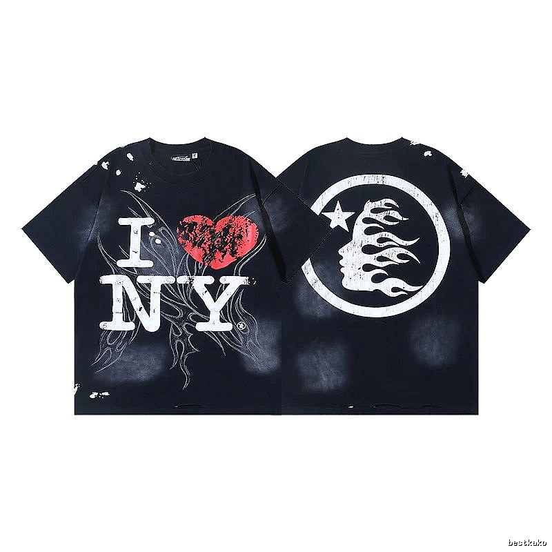 HellstarNY Vintage Distressed Black Short-sleeve T-shirt