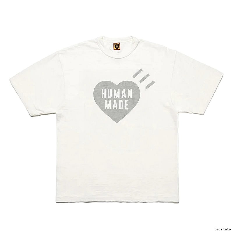 Human Made Statement Heart logo T-shirt Black Green Human for Easy Pairing