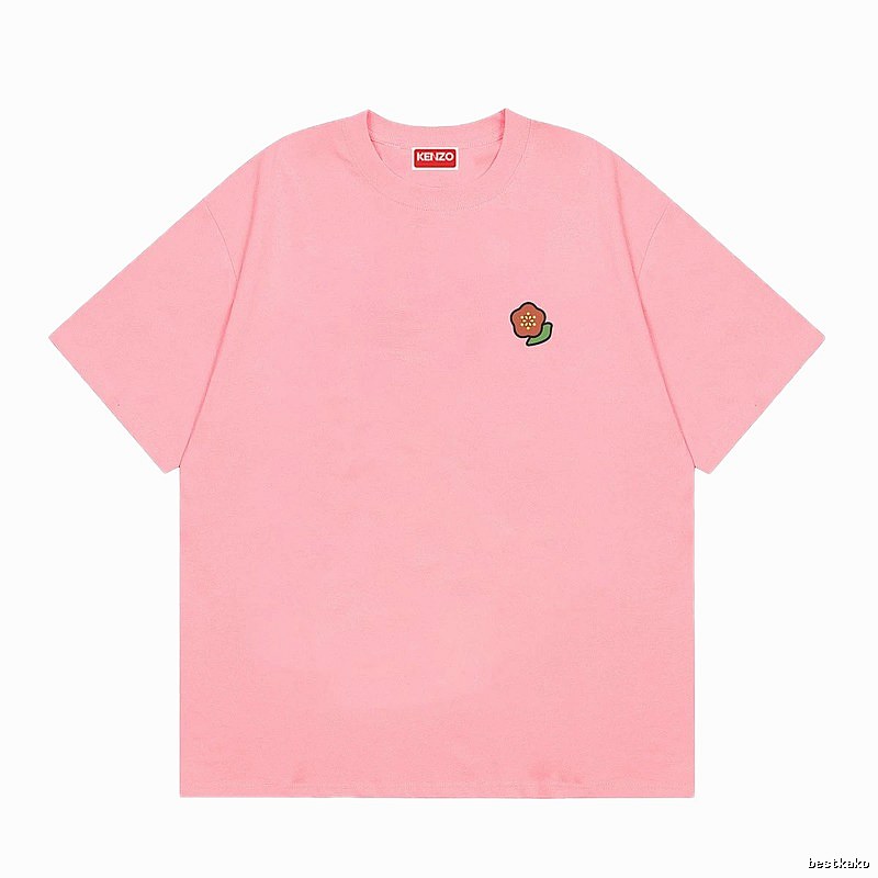 KENZO Begonia Collection Casual Style Pink T-Shirt