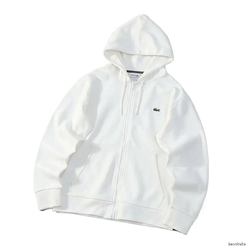 Lacoste simple-style white hoodie