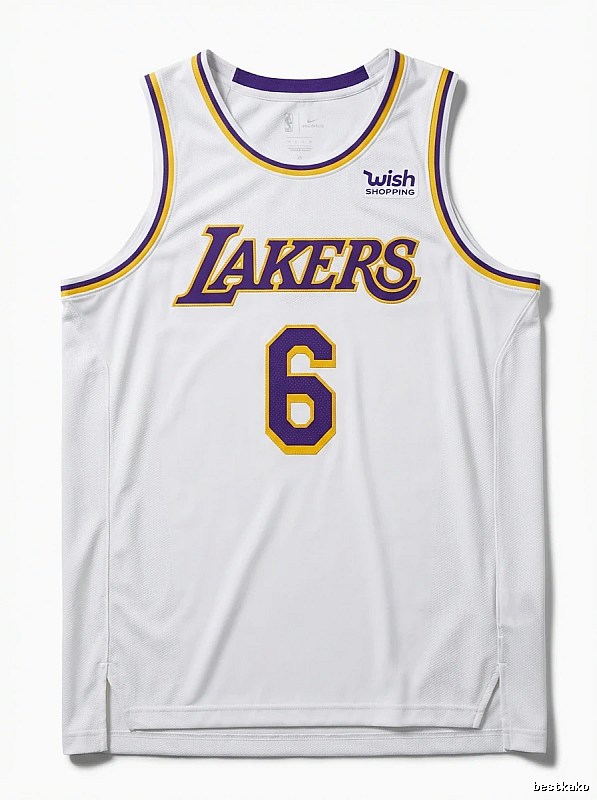 LBJ Lakers No. 6 white jersey