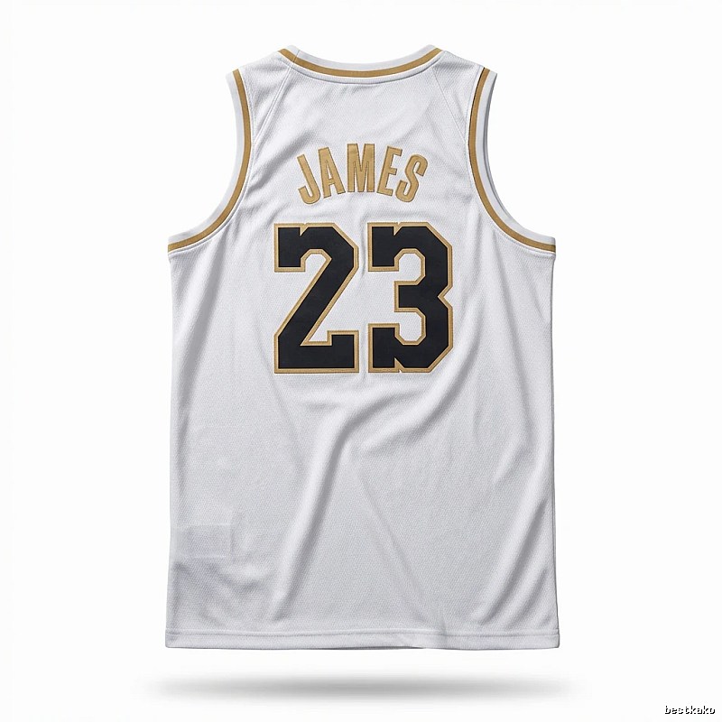 LBJ No. 23 basketball wind white jersey