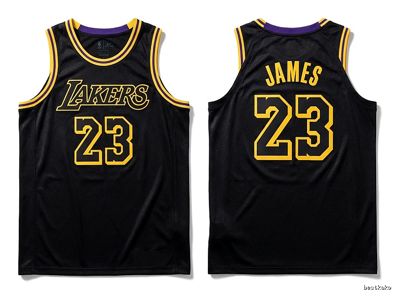 LBJ's No. 23 black jersey of the Lakers.