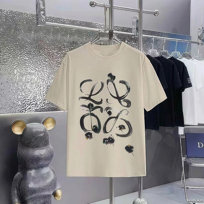 LOEWE x My Neighbor Totoro Co-branded Casual Style Apricot Beige Short-sleeve T-shirt