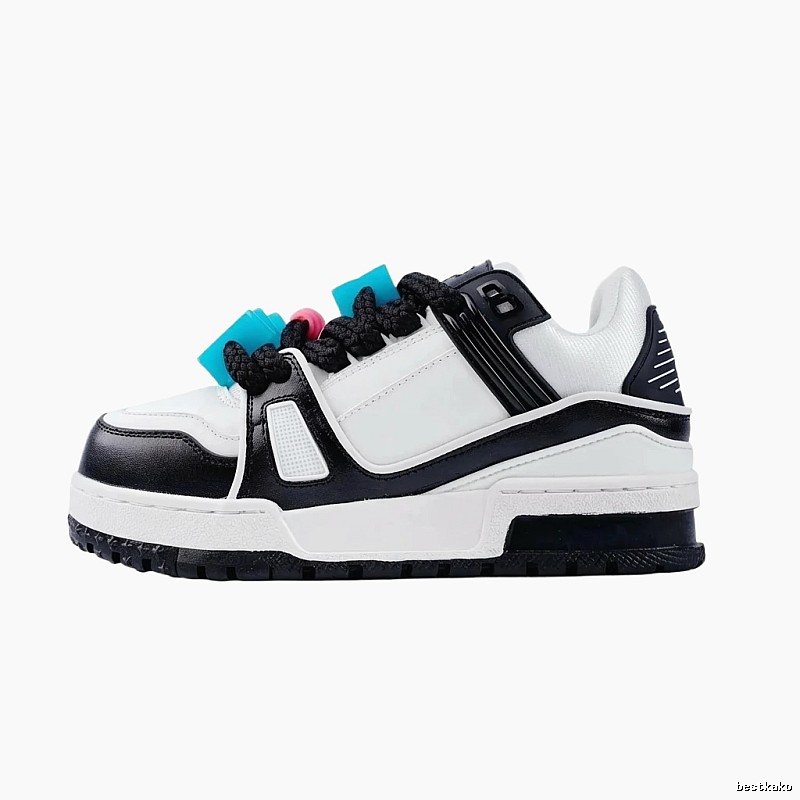 Louis Vuitton black and white trendy and cool sports shoes
