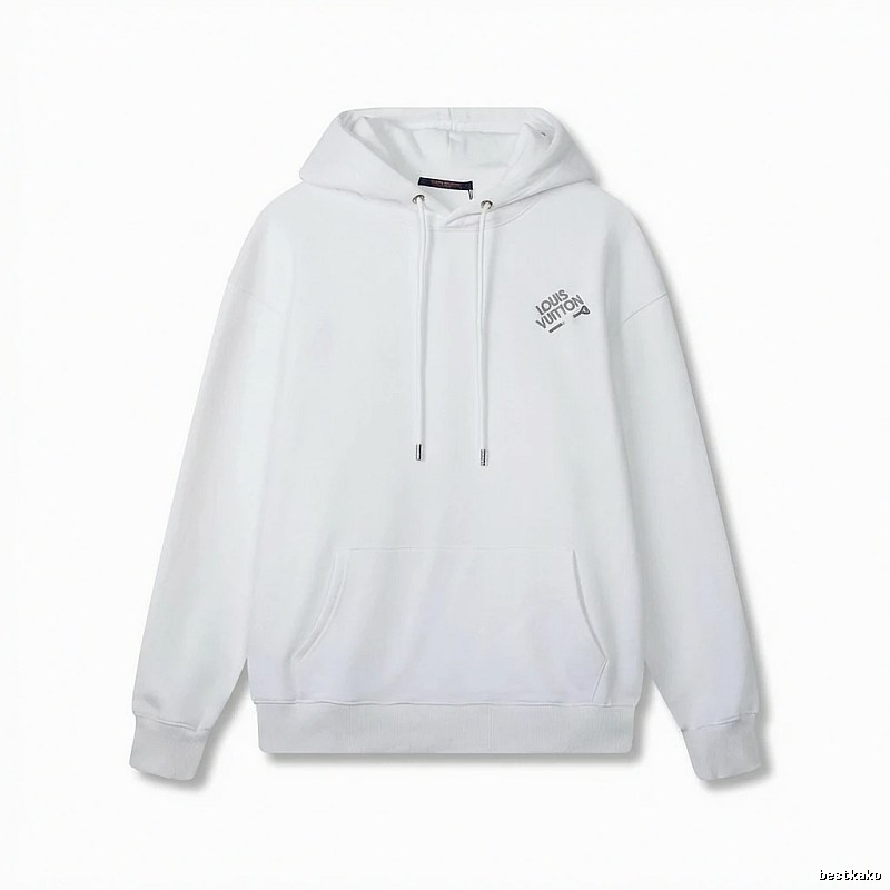 Louis Vuitton minimalist style white hoodie