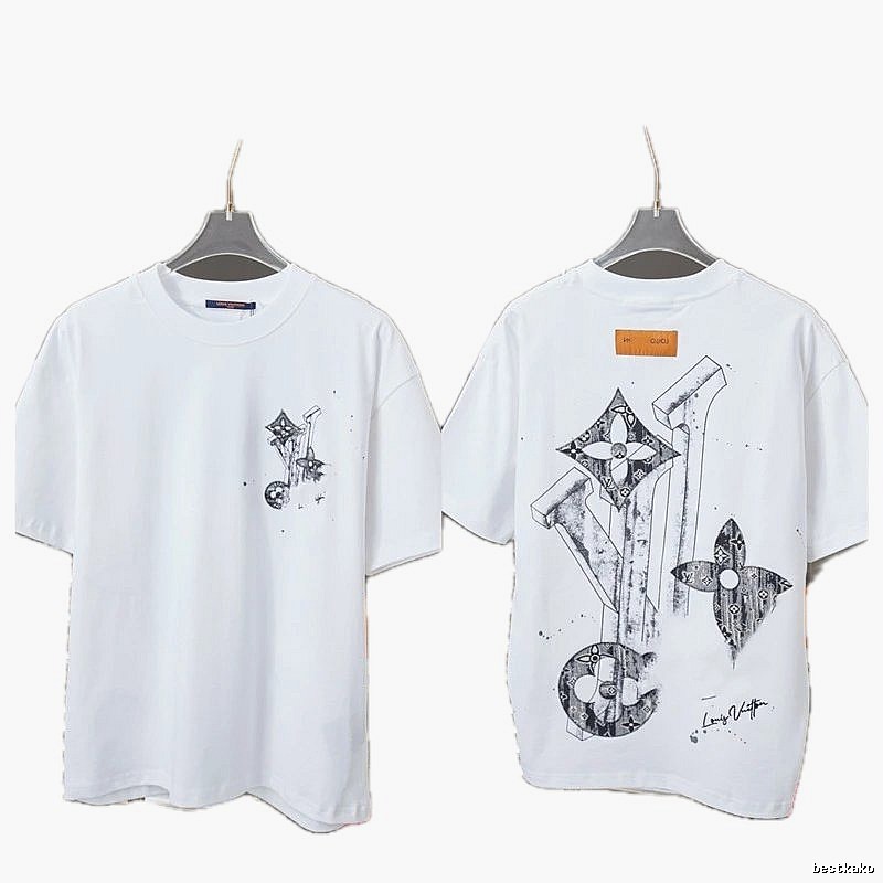 Louis Vuitton Monogram Trendy Style White Short-sleeve T-shirt