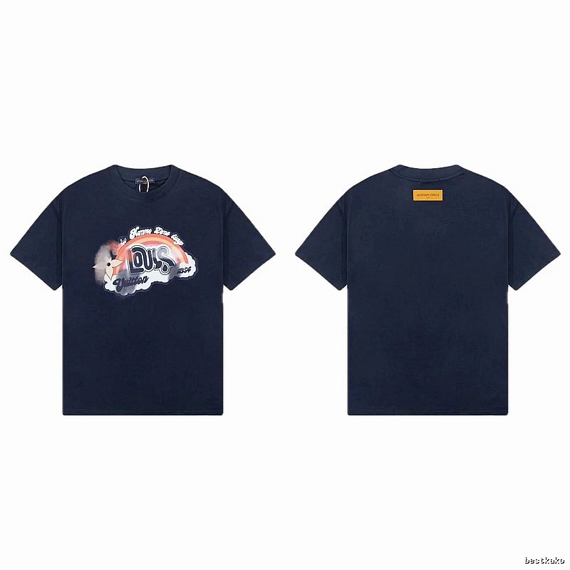 Louis Vuitton Rainbow Print Vintage Navy T-Shirt