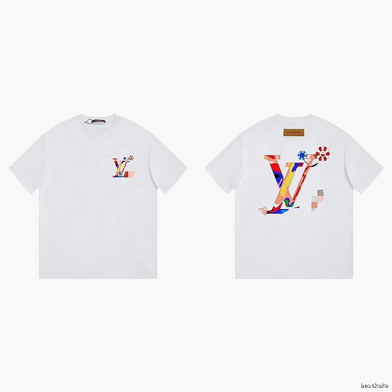 Louis Vuitton Sunflower Trendy White Short-sleeve T-shirt