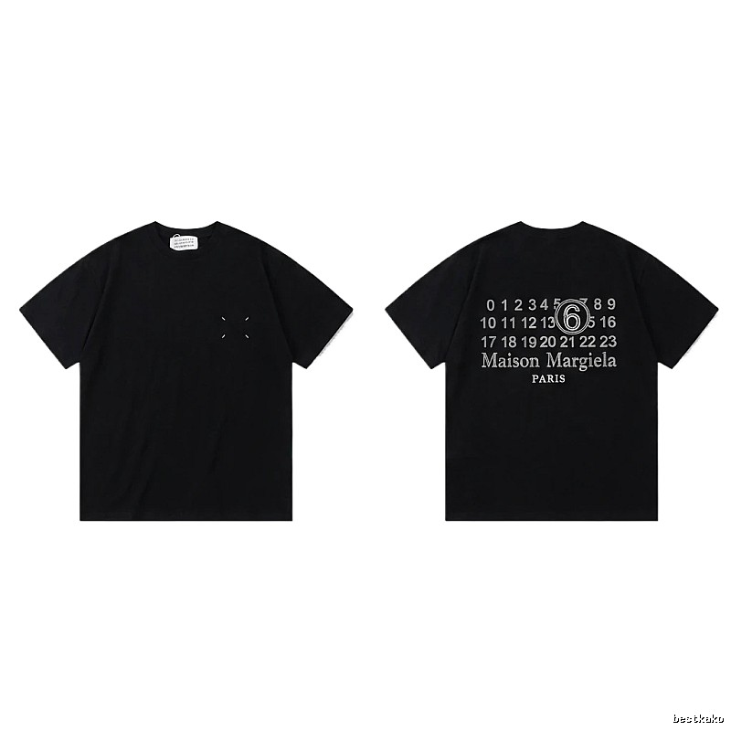Maison Margiela black T-shirt with digital printing