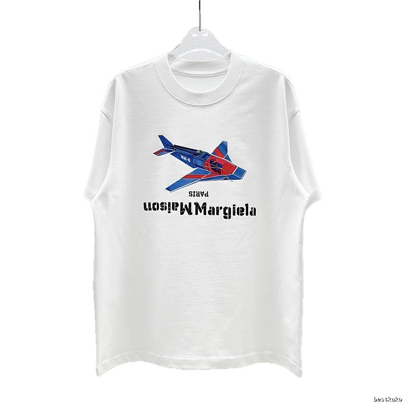 Maison Margiela MM6 Fighter Jet Print White T-Shirt
